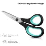 3-Pack 8" Heavy Duty Scissors with Ultra Sharp Blades and Comfort Grip Handles - For Office, Home, School, Sewing, and Crafts