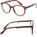 3 Pack Reading Glasses Spring Hinge Stylish Readers Black/Tortoise for Men and Women