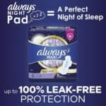 Always Maxi Overnight Pads with Wings, Size 5, Extra Heavy Overnight, Unscented, 36 Count