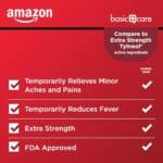 Amazon Basic Care Extra Strength Pain Relief, Acetaminophen Caplets, 500 mg, Pain Reliever/Fever Reducer, 500 Count (Packaging may vary)