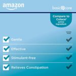 Amazon Basic Care Stool Softener Laxative, Docusate Sodium 100 mg, Softgels, For Constipation Relief, 100 Count