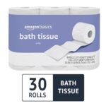 Amazon Basics 2-Ply Toilet Paper, 30 Rolls = 120 Regular Rolls, 350 Sheets, (Pack of 30), Unscented