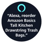 Amazon Basics Tall Kitchen Drawstring Trash Bags, 13 Gallon, 120 Count, Pack of 1