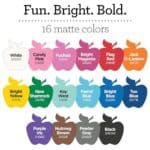 Apple Barrel, Vibrant Spectrum Collection Acrylic Craft Paint, PROMOABIII, 2 fl oz each, 16 assorted matte colors, 16 count