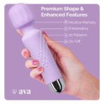 Ava Vibrator Wand [Sex Toys] Clit Stimulator Vibrators | Vibrator for Woman | Sex Toy | Gifts for Women | 20 Patterns & 8 Speeds of Pleasure | Quiet & Small | Adult Sex Toys...