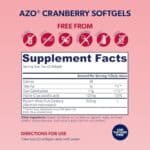 AZO Cranberry Supplement, Made with Concentrated Whole Fruit Cranberry Powder to Help Cleanse and Protect the Urinary Tract*, Sugar Free Cranberry Pills, Non-GMO, 100 Softgels