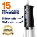 Bitvae C5 Water Dental Flosser for Teeth Picks, Cordless Water Flosser, 3 Modes 5 Intensities, IPX7 Waterproof Water Teeth Cleaner, 5 Tips Rechargeable Water Dental Picks for...