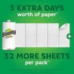 Bounty Quick Size Paper Towels, White, 8 Family Rolls = 20 Regular Rolls