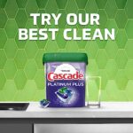 Cascade Platinum Dishwasher Pods, Detergent, Soap Pods, Actionpacs with Dishwasher Cleaner and Deodorizer Action, Fresh, 62 Count