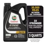 Castrol EDGE 5W-30 Advanced Full Synthetic Motor Oil, 5 Quarts