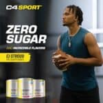 Cellucor C4 Sport Pre Workout Powder Blue Raspberry - Pre Workout Energy with Creatine + 135mg Caffeine and Beta-Alanine Performance Blend - NSF Certified for Sport 30 Servings