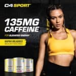 Cellucor C4 Sport Pre Workout Powder Blue Raspberry - Pre Workout Energy with Creatine + 135mg Caffeine and Beta-Alanine Performance Blend - NSF Certified for Sport 30 Servings