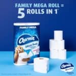 Charmin Ultra Soft Cushiony Touch Toilet Paper, 24 Family Mega Rolls = 123 Regular Rolls