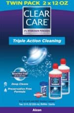 Clear Care Cleaning & Disinfecting Solution with Lens Case, Twin Pack,12 Fl Oz (Pack of 2)