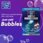 Clear Care Plus Cleaning Solution with Lens Case, Twin Pack, Multi, 12 Oz, Pack of 2