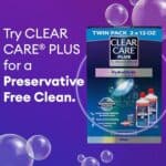 Clear Care Plus Cleaning Solution with Lens Case, Twin Pack, Multi, 12 Oz, Pack of 2