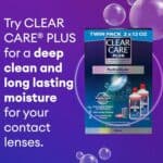 Clear Care Plus Cleaning Solution with Lens Case, Twin Pack, Multi, 12 Oz, Pack of 2