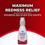 Clear Eyes Maximum Redness Eye Relief Eye Drops, 0.5 Fl Oz, Pack of 3