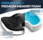 ComfiLife Gel Enhanced Seat Cushion – Office Chair Cushion – Non-Slip Gel & Memory Foam Coccyx Cushion for Tailbone Pain - Desk Chair Car Seat Cushion Driving - Sciatica & Back...