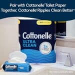 Cottonelle Fresh Feel Flushable Wet Wipes, Adult Wet Wipes, 8 Flip-Top Packs, 42 Wipes Per Pack (336 Total Wipes), Packaging May Vary