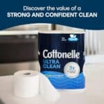 Cottonelle Ultra Clean Toilet Paper with Active CleaningRipples Texture, 24 Family Mega Rolls (24 Family Mega Rolls = 132 Regular Rolls) (4 Packs of 6), 353 Sheets Per Roll,...