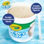 Crayola Air Dry Clay (5lbs), Natural White Modeling Clay for Kids, Sculpting Material, Bulk Craft Supplies for School Classrooms [Amazon Exclusive]