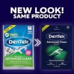 DenTek Triple Clean Advanced Clean Floss Picks, No Break & No Shred Floss, 150 Count, (Packaging May Vary)