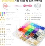 Dowsabel Clay Beads Bracelet Making Kit for Beginner, 5000 Pcs Preppy Polymer Clay Beads with Charms Kit for Jewelry Making, DIY Arts and Crafts Birthday Gifts Toys for Kids Age...