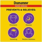 Dramamine All Day Less Drowsy, Motion Sickness Relief, 8 Count