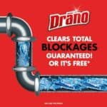 Drano Max Gel Drain Clog Remover and Cleaner for Shower or Sink Drains, Unclogs and Removes Hair, Soap Scum and Blockages, 80 Oz, Pack of 2