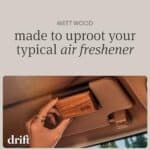 Drift Car Air Freshener - Wood Air Freshener - Car Odor Eliminator - Amber Scent Starter Kit