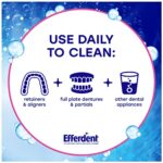 Efferdent Retainer Cleaning Tablets, Denture Cleanser Tablets for Dental Appliances, Complete Clean, 126 Tablets