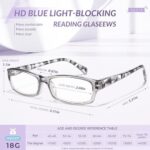 Gaoye Reading Glasses for Women, 6 pack Fashion Readers for Women Men Spring Hinge Eye Glasses, Blue Light Reading Glasses Anti Eyestrain