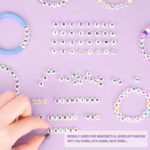 Gionlion 1000Pcs Letter Beads for Bracelet, Round Alphabet Beads Friendship Bracelet Making Kit with Elastic String in Box, Colorful Smile Heart Beads Preppy Beads for Jewelry...