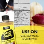 Goo Gone Original Liquid - 8 Ounce - Surface Safe Adhesive Remover Safely Removes Stickers Labels Decals Residue Tape Chewing Gum Grease Tar Crayon Glue