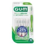 GUM Proxabrush Go-Betweens - Tight - Interdental Brushes - Soft Bristled Dental Picks for Plaque Removal Health - Safe for Braces & Dental Devices, 10ct (4pk)