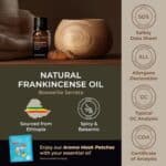 Gya Labs Frankincense Essential Oil - 100% Pure Natural Frankincense Oil for Face Skin Body Massages & Candle Making - Premium Grade for Wellness & Comfort- Woody Balsamic &...