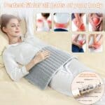 Heating Pad-Electric Heating Pads for Back,Neck,Abdomen,Moist Heated Pad for Shoulder,Knee,Hot Pad for Arms and Legs,Dry&Moist Heat & Auto Shut Off(Light Gray, 12''×24')