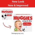 Huggies Size 2 Diapers, Snug & Dry Baby Diapers, Size 2 (12-18 lbs), 100 Count, Packaging May Vary