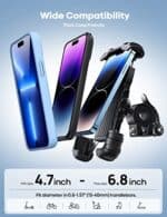 Lamicall Bike Phone Holder, Motorcycle Phone Mount - Motorcycle Handlebar Cell Phone Clamp, Scooter Phone Clip for iPhone 15 Pro Max/Plus, 14 Pro Max, S9, S10 and More 4.7" to...