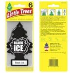 LITTLE TREES Air Fresheners Car Air Freshener. Hanging Tree Provides Long Lasting Scent for Auto or Home. Black Ice, 24 Air Fresheners