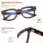 Madison Avenue Women Blue Light Glasses,Oversize, Anti Eyestrain & UV Protection Computer Eyeglasses (Tortoiseshell)