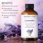 MAJESTIC PURE Lavender Essential Oil with Glass Dropper | 100% Pure and Natural Lavender Oil | Premium Grade Essential Oils for Diffusers, Skin, Aromatherapy, Massage | 4 Fl Oz