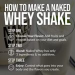 NAKED Vanilla Whey Protein 1Lb, Only 3 Ingredients, All Natural Grass Fed Whey Protein Powder + Vanilla + Coconut Sugar- GMO-Free, Soy Free, Gluten Free. Aid Muscle Growth, 12...