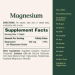 Nature's Bounty Magnesium, Bone and Muscle Health, Whole Body Support, Tablets, 500 Mg, 200 Ct