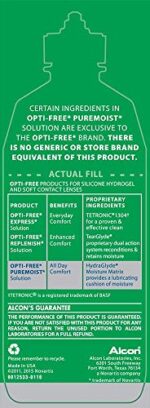 Opti-Free Puremoist Multi-Purpose Disinfecting Solution with Lens Case, 20 Fl Oz (pack of 2)