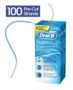 Oral-B Dental Floss for Braces, Super Floss Pre-Cut Strands, Mint, 50 Count, Pack of 2