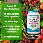 Orgain Organic Vegan Protein + 50 Superfoods Powder, Vanilla Bean - 21g Plant Based Protein, 8g Prebiotic Fiber, No Lactose Ingredients, Gluten Free, No Added Sugar, Non-GMO,...