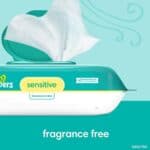 Pampers Sensitive Baby Wipes, Water Based, Hypoallergenic and Unscented, 8 Flip-Top Packs, 4 Refill Packs (1008 Wipes Total)