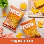 Quest Nutrition Nacho Cheese Tortilla Style Protein Chips, 18g Protein, 4g Net Carb, Low Carb, Gluten Free, 1.1 oz (Pack of 12)